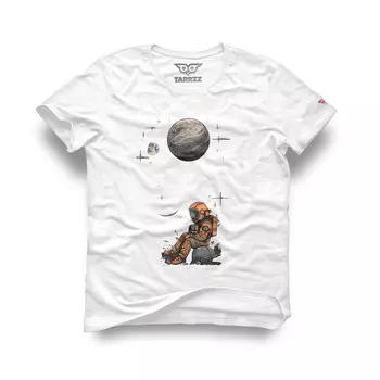 Футболка с принтом «Астронавт», футболка «Астронавт», футболка унисекс с принтом из органического хлопка, футболка с коротким рукавом, Tarrzzcom