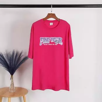 Футболка с принтом букв, женские летние шикарные футболки, хлопковая элегантная одежда, свободные повседневные пуловеры, топы M темно-синий