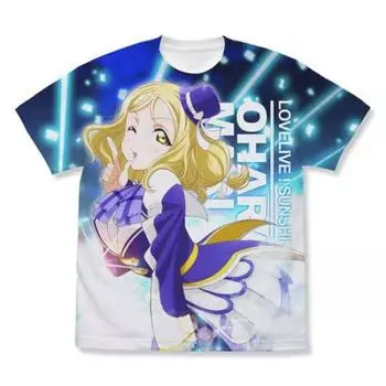 Футболка с принтом COSPA Love Live Sunshine Mari Ohara Over the Rainbow, размер S, БЕЛАЯ 0360-0538