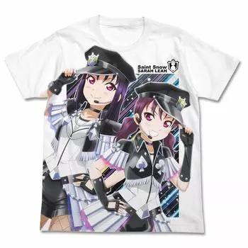 Футболка с принтом COSPA Love Live Sunshine SainT Snow, размер XL, БЕЛАЯ, хлопок