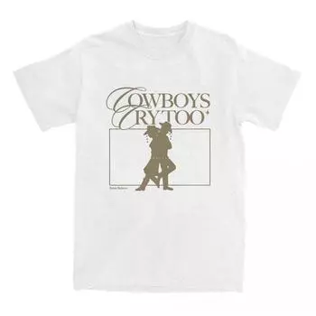 Футболка с принтом COWBOYS CRY TOO Футболки с принтом певицы Kelsea Ballerini Летние хлопковые мягкие футболки Одежда унисекс XS белый