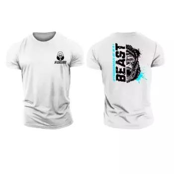 Футболка с принтом Hercules Beast Blue - Fitness, высококачественная повседневная мужская, новая футболка с коротким рукавом, футболка Muscle Man Tough Guy M