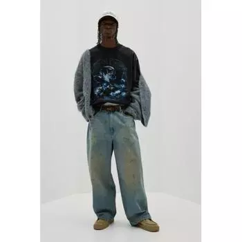 Футболка с принтом HM свободного покроя Black Cobra Creek XS