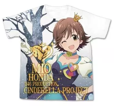 Футболка с принтом «IDOLMSTER CINDERELLA GIRLS MY FIRST STAR Mio Honda Full Graphic, белая, размер M