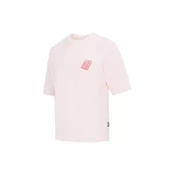 Футболка с принтом логотипа Puma Training Fitness Trendy Breathable Round Neck Short Sleeve T Shirt Women Tops Pink 677522-24 S