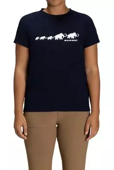 Футболка с принтом логотипа QD AF женская морская PRT3 [Mammut] 1017-02022