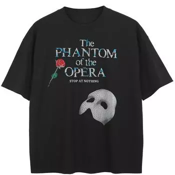 Футболка с принтом маски в уличном стиле из хлопка, унисекс, топы, футболки, летние футболки с короткими рукавами S чёрный