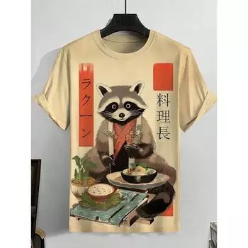 Футболка с принтом мультяшного кота для мужчин, топы в стиле хип-хоп для активного отдыха, свободная одежда унисекс с коротким рукавом и круглым вырезом, модная футболка с рисунком в стиле аниме 3D S