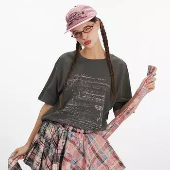 Футболка с принтом Music Score, хлопковая футболка, унисекс, топы, футболки, летняя футболка с короткими рукавами S серый