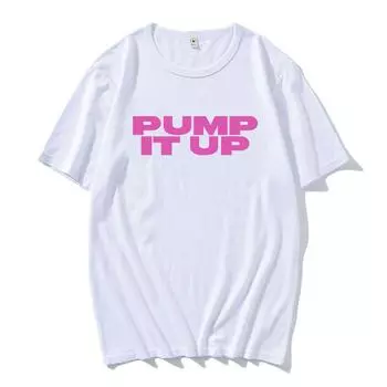 Футболка с принтом Pump It Up Pink Футболки с коротким рукавом для мужчин/женщин с принтом фильмов ужасов The Substance Повседневная футболка с принтом фильмов XS белый