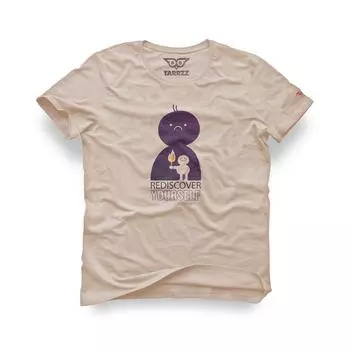 Футболка с принтом «Rediscover Yourself Design», забавные футболки, женская и мужская футболка унисекс, хлопковые футболки с короткими рукавами, Tarrzzcom