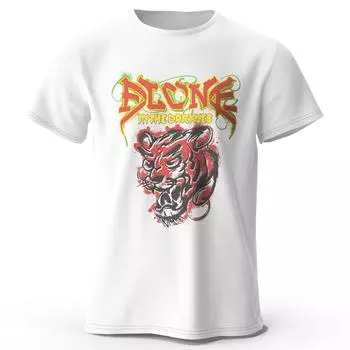 Футболка с принтом свирепого тигра из 100% хлопка, ультрамягкая, с круглым вырезом и коротким рукавом для мужчин и женщин XXXXL чёрный