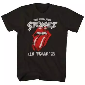 Футболка с принтом The Rolling Stones 2024 года для мужчин и женщин из хлопка с принтом хип-хопа, футболка большого размера с коротким рукавом, уличная одежда, топы, футболки S