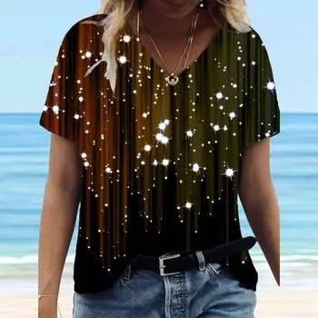 Футболка с принтом в стиле ретро, новая индивидуальная уличная трендовая футболка с короткими рукавами, модные женские топы, летняя пляжная одежда для отдыха 2XL