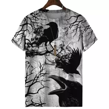 Футболка с принтом животных в японском и корейском стиле для мужчин, летняя повседневная свободная футболка с коротким рукавом, уличный свободный топ с круглым вырезом 3XL M