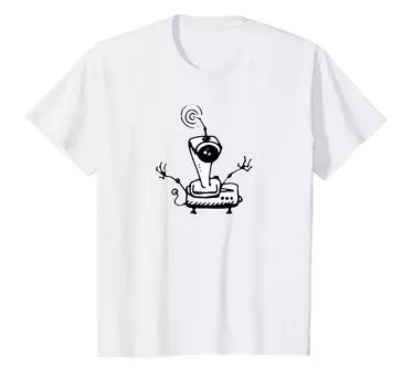 Футболка с рисунком «Безумный робот» для детей синий