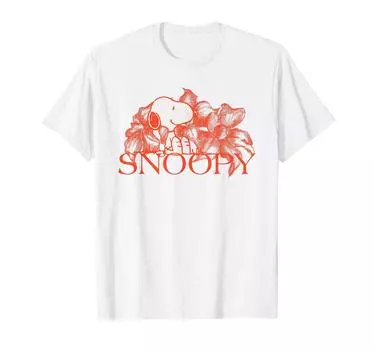 Футболка с рисунком цветка Снупи Peanuts белый