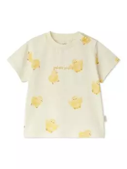 Футболка с рисунком цыпленка BABY PBCT244469 YEL [Gelato Pique] жёлтый
