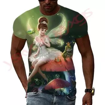 Футболка с рисунком для мужчин и женщин, футболка с принтом 3D HD в стиле Харадзюку, круглый вырез, короткий рукав S