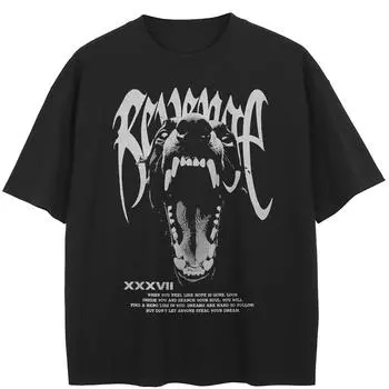 Футболка с рисунком Howl в уличном стиле из хлопка, унисекс, топы, футболки, летняя футболка с короткими рукавами M чёрный