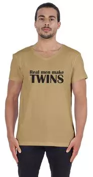 Футболка с рисунком Inkmeso для близнецов, малышка, папа, футболка из джерси, папочка, Настоящие мужчины делают близнецов 3XL темно-серого