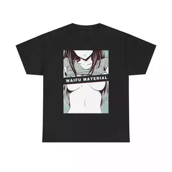 Футболка с рисунком из аниме Waifu Material XL