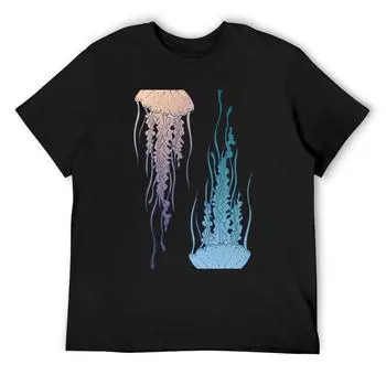 Футболка с рисунком медузы, летняя одежда, баскетбольные футболки с рисунком, мужская дизайнерская футболка S белый