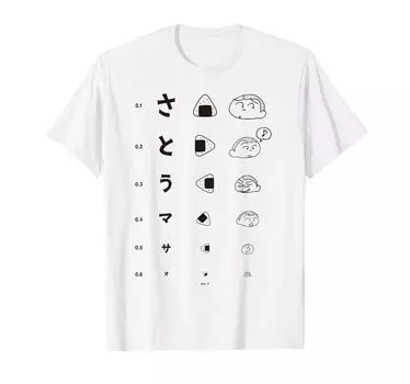 Футболка с рисунком «Проверка зрения с помощью карандаша» Шин-тян Масао-кун белый