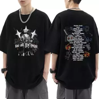 Футболка с рисунком рэпера Дрейка для всех собак, мужская и женская, модная, винтажная, в стиле хип-хоп, футболка из хлопка, повседневная, мужская, Losoe S