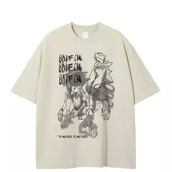 Футболка с рисунком в стиле уличной моды, хлопковая футболка, унисекс, топы, футболки, летние футболки с короткими рукавами S хаки