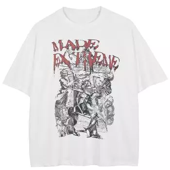 Футболка с рисунком в стиле уличности Bothsides, хлопковая футболка, унисекс, топы, футболки, летние футболки с короткими рукавами M чёрный