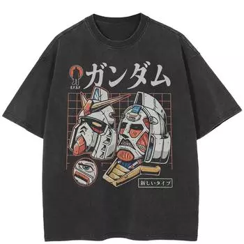 Футболка с рисунком в стиле «уличный стиль» в стиле японского аниме, черная футболка из хлопка, топы унисекс, футболки, летние футболки с короткими рукавами S чёрный