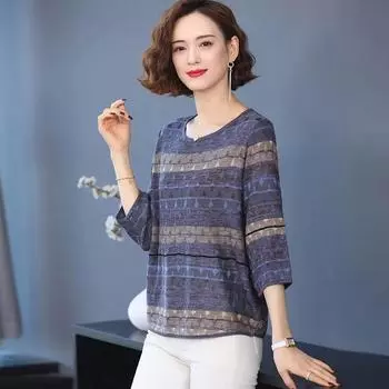 Футболка с рукавом три четверти, весенняя женская одежда со средними рукавами, весенние тонкие топы, рубашки, летняя одежда S красный