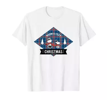 Футболка с шарфом Peanuts Christmas Snoopy Charlie Brown белый