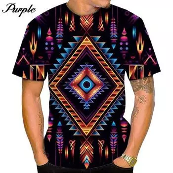 Футболка с визуальным эффектом и 3D-принтом, мужская, повседневная, с коротким рукавом, персонализированная, универсальная, свободная, крутая футболка, топ S синий