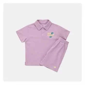 Футболка с воротником-бейсболкой New Balance Kids Nk9ye2504u Лавандового цвета (88)Lavender/110