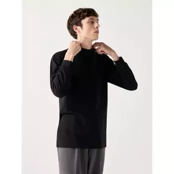 Футболка с воротником-стойкой Uniqlo HeatTech CoTTon, часть 9, очень теплая 07 GRAY/MEN S