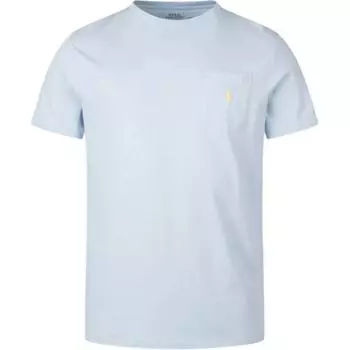Футболка с вышитым логотипом Polo Ralph Lauren, с круглым вырезом и коротким рукавом, мужская футболка, цвет Highland-Blue 710704248-226 M