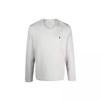 Футболка с вышитым логотипом Polo Ralph Lauren, с круглым вырезом и длинным рукавом, мужская, серая, 714844759-003 XL