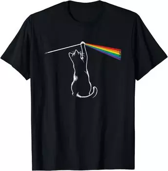 Футболка с забавным котом, рок-музыка, подарок для мужчин, детей и женщин, одежда с индивидуальным принтом, уличная одежда, графические футболки, одежда в стиле аниме 4XL чёрный