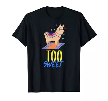 Футболка с забавным мотивом «Лама, альпака, лама, альпака» Too Sweet Sweet