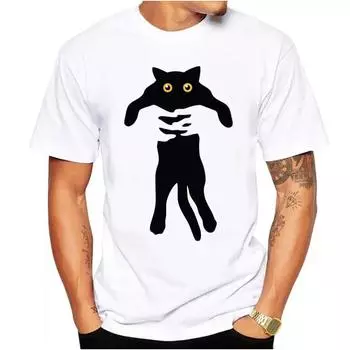 Футболка с забавным принтом в стиле хип-хоп для мужчин и женщин, 100% хлопок, унисекс, летние дышащие топы с круглым вырезом, свободные футболки, мужская одежда S