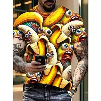 Футболка с забавным принтом животных для мужчин, 3D-принт, короткий рукав, модная стильная футболка для мужчин, уличная одежда, забавные футболки, топы, свободная футболка S