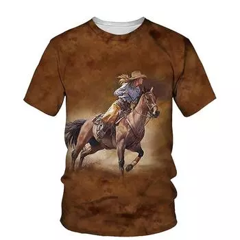 Футболка с забавным рисунком лошади, летняя футболка с животным принтом, индивидуальные мужские топы в стиле хип-хоп, дышащие легкие футболки с короткими рукавами XL