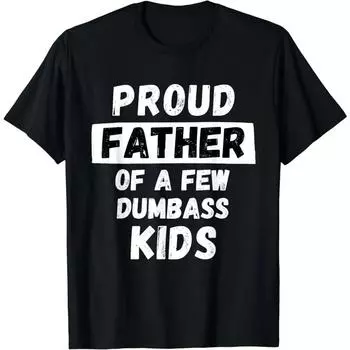 Футболка с забавным шуточным принтом «Папаша», гордый отец нескольких детей, графические персонализированные принты для мужчин, летние футболки для мужчин S