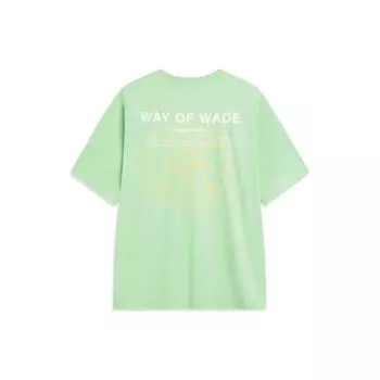 Футболка с заниженными плечами и буквенным принтом Li Ning Wade Series, топы унисекс, серо-зеленый AHST333-3 M