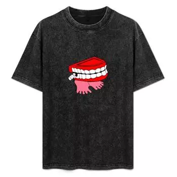 Футболка с зубами, стучащими друг о друга, винтажная графическая футболка, футболки с баскетбольной графикой, футболки оверсайз для мужчин S
