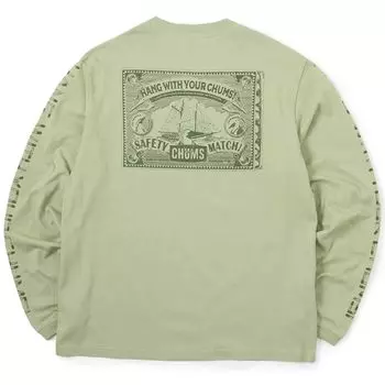 Футболка Safety Match Sage [Chums] с защитой от насекомых, с длинными рукавами, мужская