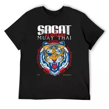 Футболка Sagat God Of Muay Thai Gym Tiger Летние топы Спортивные фанаты Мужская одежда S белый