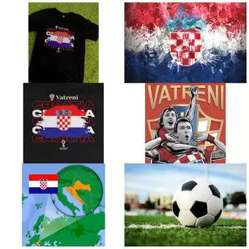 Футболка сборной Хорватии по футболу Vatreni, чемпионат мира по футболу 2022 года, с графическим ретро-винтажным 3D-принтом для мужчин и женщин, унисекс, с коротким рукавом и круглым вырезом S